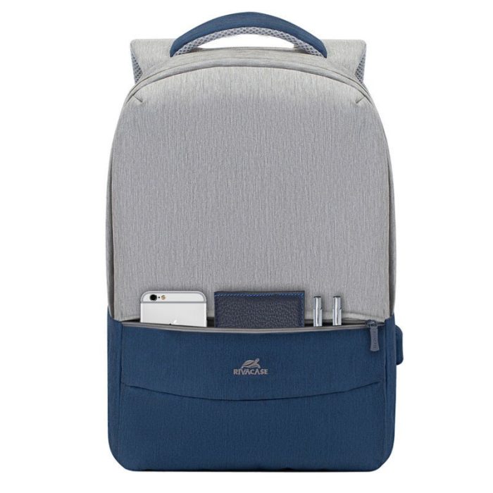 "sac à dos rivacase 7562 pour pc portable 15. 6"" gris & bleu" - 57135
