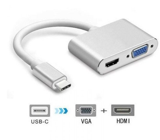 Adaptateur USB Type C Vers HDMI Et VGA - WIKI High Tech Provider