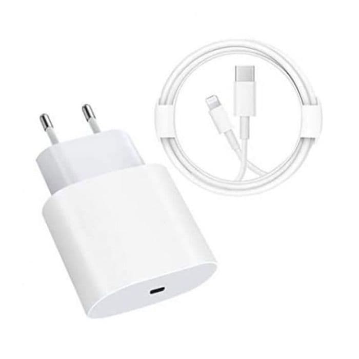 Chargeur iPhone : Chargeur Secteur USB + Câble USB vers Lightning, LinQ -  Blanc - Français