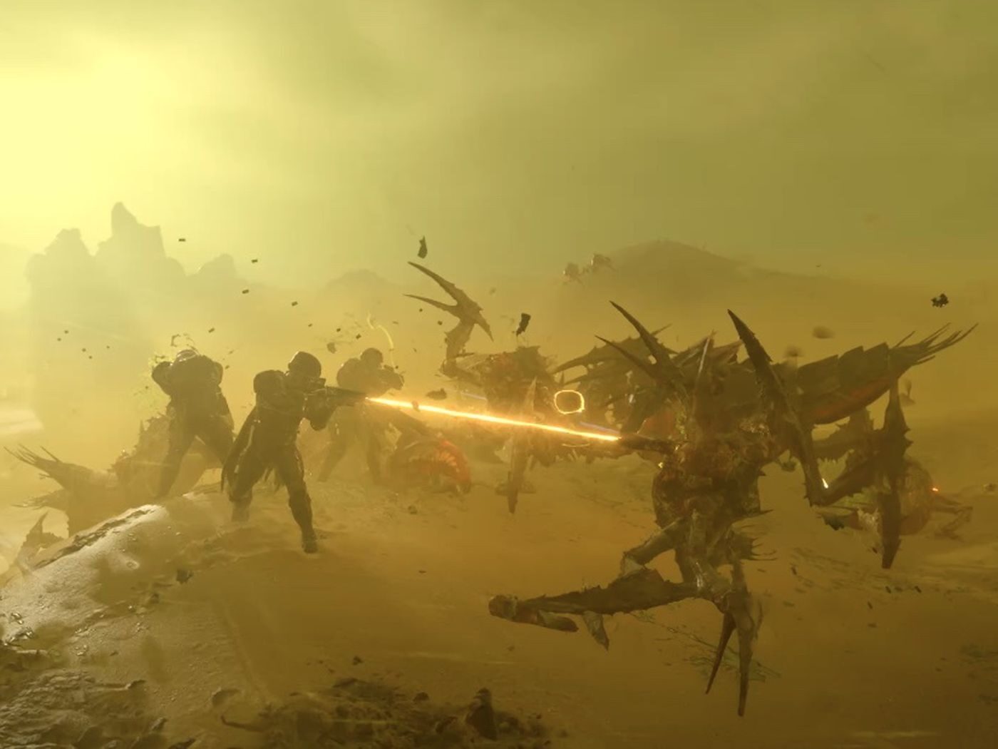 Helldivers fighting termite threat