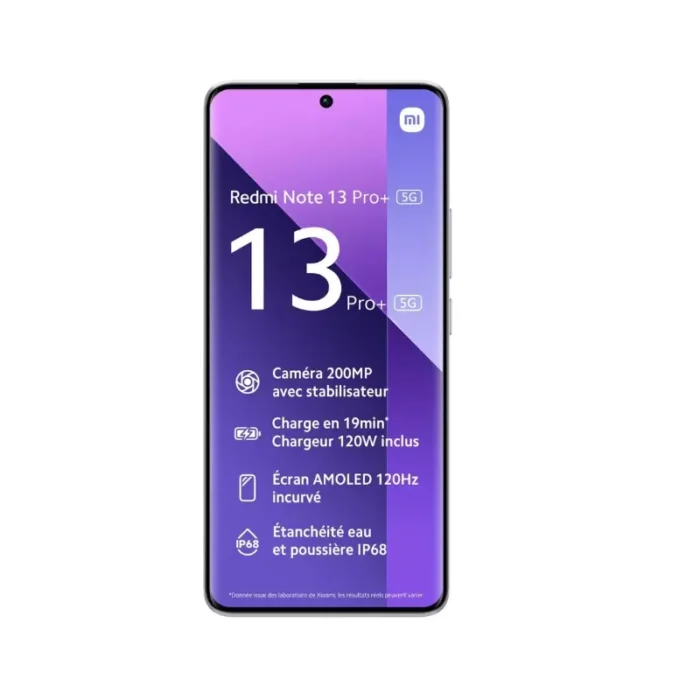 Smartphone xiaomi redmi note 13 pro plus 5g (8+256go) blanc - redmi note 13 pro violet lcd