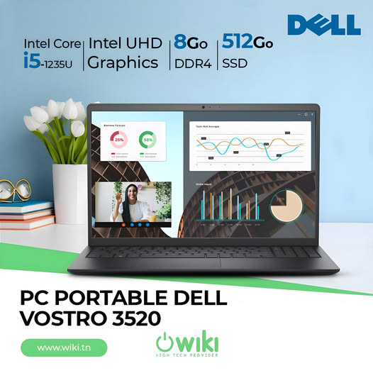 Dell Vostro 3520 : Performances Exceptionnelles au Meilleur Prix en Tunisie Dell Vostro 3520 : Performances Exceptionnelles au Meilleur Prix en Tunisie