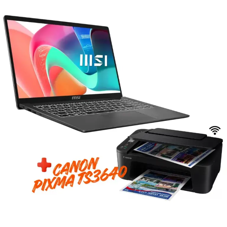 Pc Portable MSI Modern 15 i5-1334U 8 Go 512 Go SSD + Imprimante Canon TS3640 Pc Portable