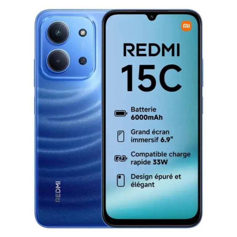 Xiaomi Redmi 15C - Smartphone 4+128 Go Bleu Xiaomi Redmi 15C