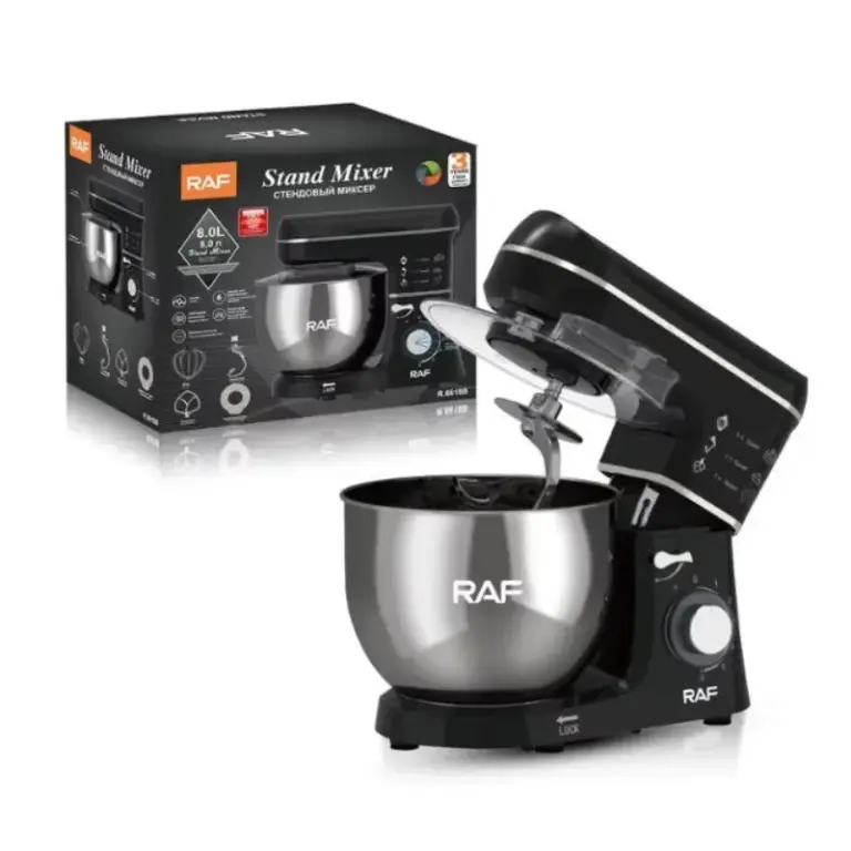 RAF R.6618B Robot Pétrin 8L 1400W Noir Raf R.6618