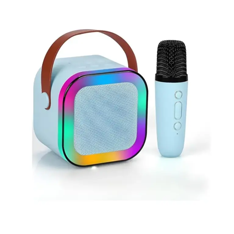 Haut Parleur Bluetooth K12 5W Avec Microphone karaoke Bleu Haut Parleur Bluetooth