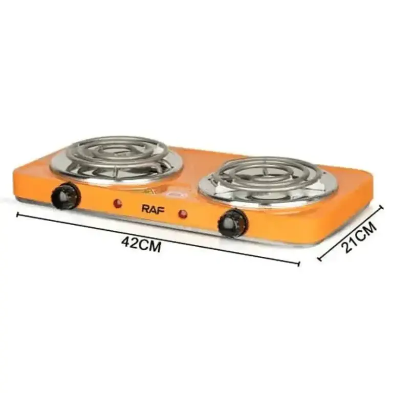 RAF R.8011B - Plaque De Cuisson Électrique 2 Feux 2000W Orange RAF R.8011B