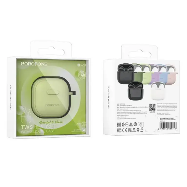 Borofone BW29 Écouteurs Sans Fil Bluetooth Vert Citron Borofone BW29