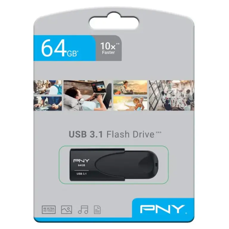 Clé USB PNY 64 Go USB 3.1 - Noir Clé USB