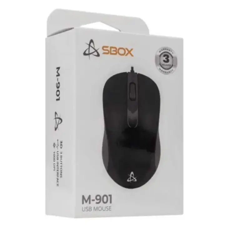 Souris Filaire Optique SBOX M-901 Noir Souris